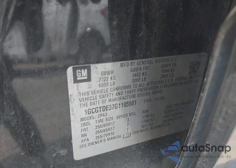 2016 Chevrolet Colorado Z71 from USA, damaged, VIN 1GCGTDE37G1105901